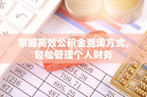 左云掌握高效公积金查询方式，轻松管理个人财务